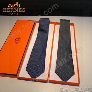 HERMES 男士新款領帶系列圓點領帶 100%頂級斜紋真絲手工定制 配包裝