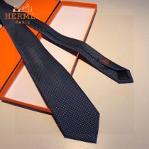 HERMES 男士新款領帶系列圓點領帶 100%頂級斜紋真絲手工定制 配包裝
