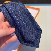 LV 小Logo提花專櫃同步男士領帶