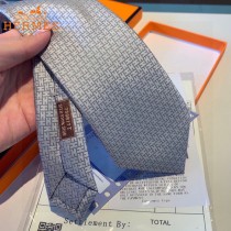 HERMES男士新款領帶系列原單真絲H提花領帶