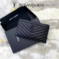 YSL 504922-03  原版皮聖羅蘭MONOGRAM魚子醬手拿包原版小牛皮