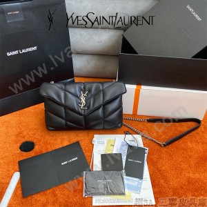 YSL 620333-05  原版皮聖羅蘭 LOULOUPUFFE迷妳號絎縫小羊皮包