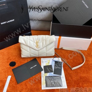 YSL 620333-01  原版皮聖羅蘭 LOULOUPUFFE迷妳號絎縫小羊皮包