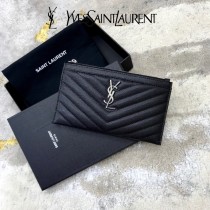 YSL 504922-02  原版皮聖羅蘭MONOGRAM魚子醬手拿包原版小牛皮