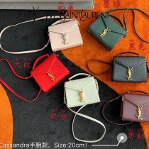 YSL 532753-06   原版皮聖羅蘭新款小號Cassandra手腕款郵差包