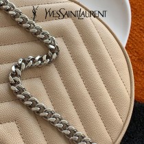 YSL  610436-04  原版皮聖羅蘭 新款可愛的圓形迷妳肩背斜挎包