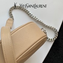 YSL  610436-04  原版皮聖羅蘭 新款可愛的圓形迷妳肩背斜挎包