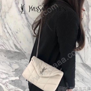 YSL 620333-02  原版皮聖羅蘭 LOULOUPUFFE迷妳號絎縫小羊皮包