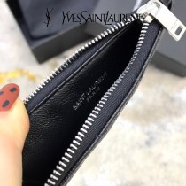 YSL 607915-02 原版皮聖羅蘭MONOGRAM拉鏈卡包