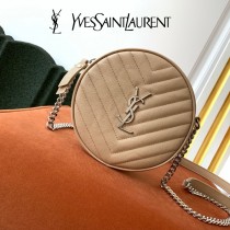 YSL  610436-04  原版皮聖羅蘭 新款可愛的圓形迷妳肩背斜挎包