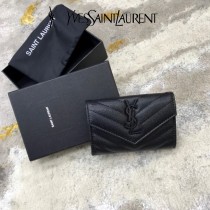 414404-03  YSL  原版皮聖羅蘭MONOGRAM短款錢包