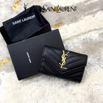 414404-01  YSL  原版皮聖羅蘭MONOGRAM短款錢包