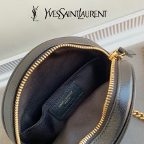 YSL  610436-01  原版皮聖羅蘭 新款可愛的圓形迷妳肩背斜挎包