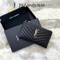 YSL 504922-01  原版皮聖羅蘭MONOGRAM魚子醬手拿包原版小牛皮