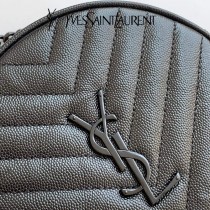 YSL  610436-02  原版皮聖羅蘭 新款可愛的圓形迷妳肩背斜挎包