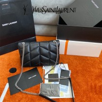 YSL 620333-05  原版皮聖羅蘭 LOULOUPUFFE迷妳號絎縫小羊皮包