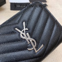 YSL  403723-02 原版皮聖羅蘭SLP 短款圓狀拉鏈錢夾