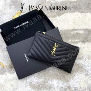 YSL 504922-01  原版皮聖羅蘭MONOGRAM魚子醬手拿包原版小牛皮