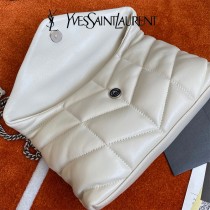 YSL 620333-02  原版皮聖羅蘭 LOULOUPUFFE迷妳號絎縫小羊皮包