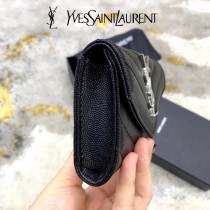 414404-02  YSL  原版皮聖羅蘭MONOGRAM短款錢包