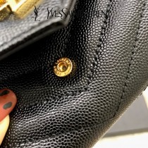 YSL 403943-01  原版皮聖羅蘭MONOGRAM三折短款錢包