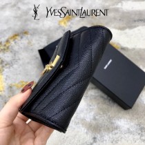 414404-01  YSL  原版皮聖羅蘭MONOGRAM短款錢包