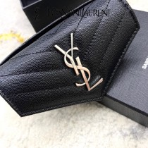 414404-02  YSL  原版皮聖羅蘭MONOGRAM短款錢包