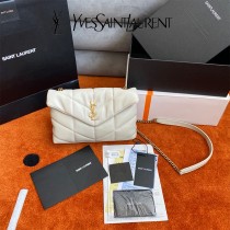 YSL 620333-01  原版皮聖羅蘭 LOULOUPUFFE迷妳號絎縫小羊皮包