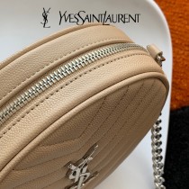 YSL  610436-04  原版皮聖羅蘭 新款可愛的圓形迷妳肩背斜挎包