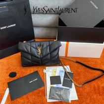 YSL 620333-04  原版皮聖羅蘭 LOULOUPUFFE迷妳號絎縫小羊皮包