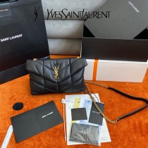 YSL 620333-04  原版皮聖羅蘭 LOULOUPUFFE迷妳號絎縫小羊皮包