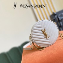 YSL  610436-03  原版皮聖羅蘭 新款可愛的圓形迷妳肩背斜挎包