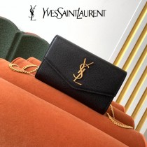 YSL 607788-02  原版皮聖羅蘭UOTOWN魚子醬迷妳信封包