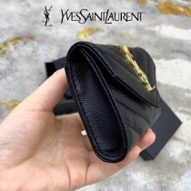 414404-01  YSL  原版皮聖羅蘭MONOGRAM短款錢包