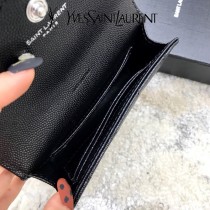 414404-02  YSL  原版皮聖羅蘭MONOGRAM短款錢包