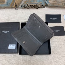 YSL  403723-04 原版皮聖羅蘭SLP 短款圓狀拉鏈錢夾