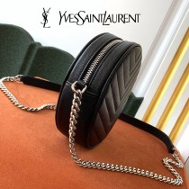 YSL  610436-02  原版皮聖羅蘭 新款可愛的圓形迷妳肩背斜挎包