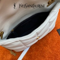 YSL 620333-01  原版皮聖羅蘭 LOULOUPUFFE迷妳號絎縫小羊皮包