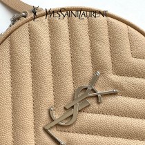 YSL  610436-04  原版皮聖羅蘭 新款可愛的圓形迷妳肩背斜挎包