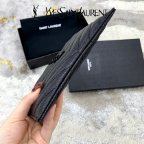 YSL 504922-03  原版皮聖羅蘭MONOGRAM魚子醬手拿包原版小牛皮