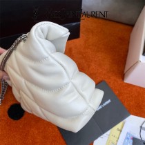 YSL 620333-02  原版皮聖羅蘭 LOULOUPUFFE迷妳號絎縫小羊皮包