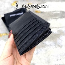 YSL 607915-03 原版皮聖羅蘭MONOGRAM拉鏈卡包