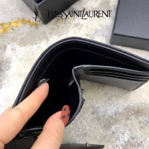 YSL 403943-02  原版皮聖羅蘭MONOGRAM三折短款錢包