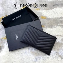 YSL 504922-02  原版皮聖羅蘭MONOGRAM魚子醬手拿包原版小牛皮