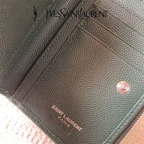 YSL  403723-04 原版皮聖羅蘭SLP 短款圓狀拉鏈錢夾