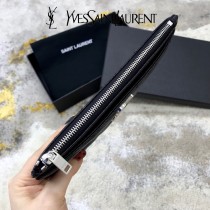 YSL 504922-02  原版皮聖羅蘭MONOGRAM魚子醬手拿包原版小牛皮