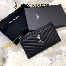 YSL 504922-02  原版皮聖羅蘭MONOGRAM魚子醬手拿包原版小牛皮