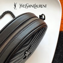 YSL  610436-02  原版皮聖羅蘭 新款可愛的圓形迷妳肩背斜挎包