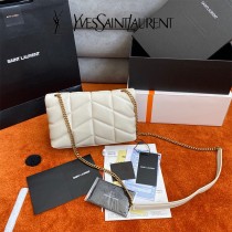 YSL 620333-01  原版皮聖羅蘭 LOULOUPUFFE迷妳號絎縫小羊皮包