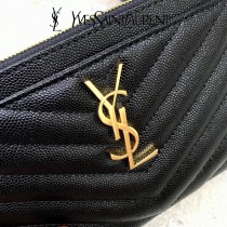 YSL 504922-01  原版皮聖羅蘭MONOGRAM魚子醬手拿包原版小牛皮